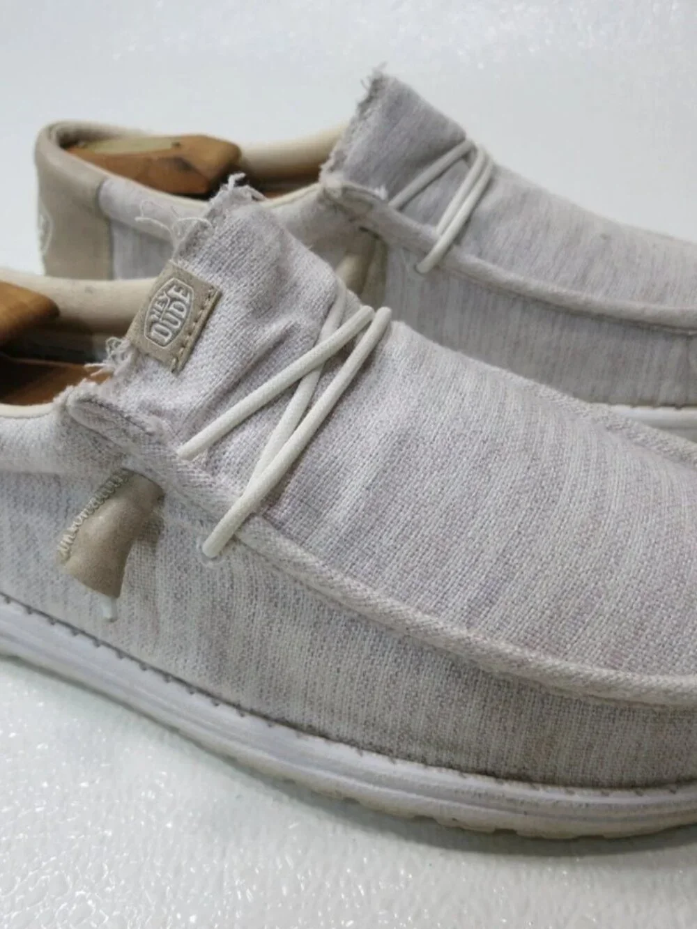 Hey Dude Rubber Beige Comfort Boat Deck Men's Casual Footwear Shoe Loafers 10 43